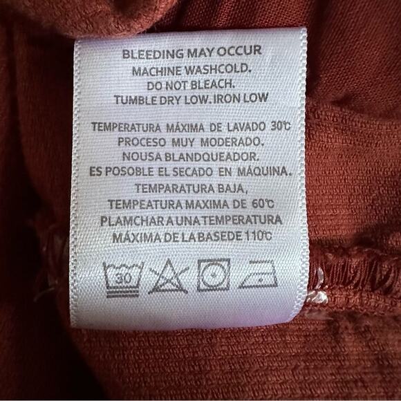 Hidden XS Cropped Corduroy Jacket Burgundy Red Button Front Frayed Hem Boho - Picture 7 of 8